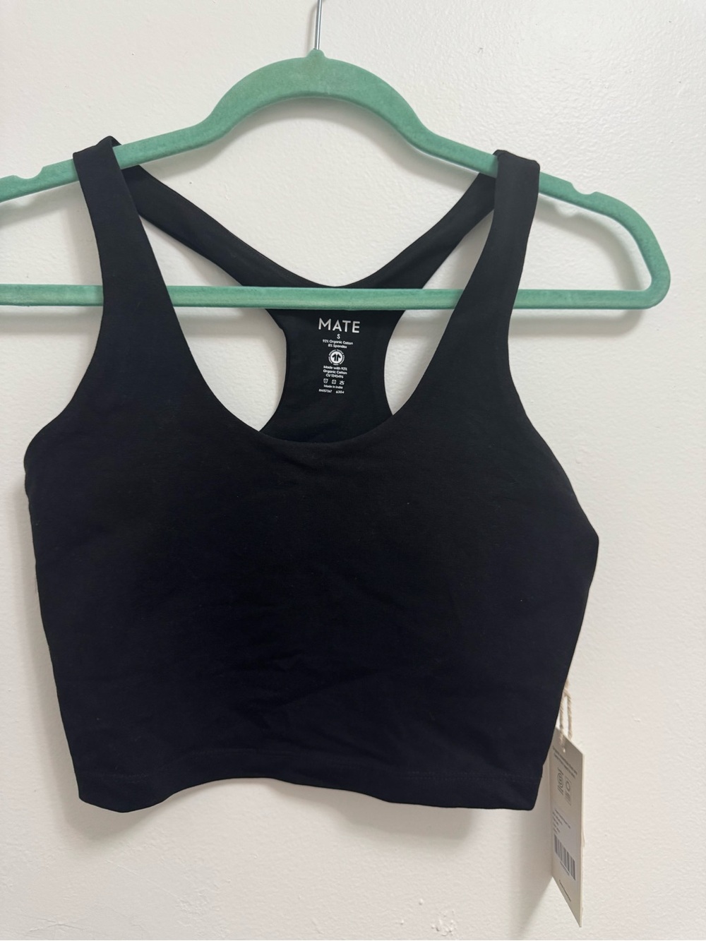 MATE THE LABEL ORGANIC STRETCH RACERBACK TANK BLACK